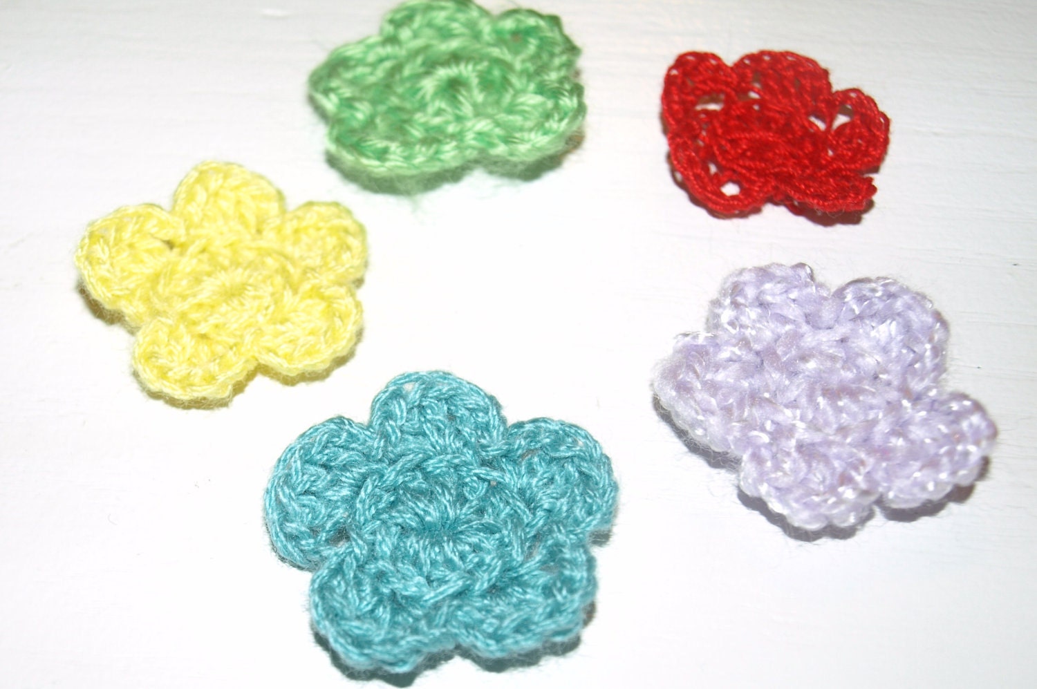 crochet flowers made to order set of 10