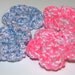 dual color crochet flowers- set of 10