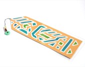 Graphic Modern Tribal Bookmark - Original Art - Medium size