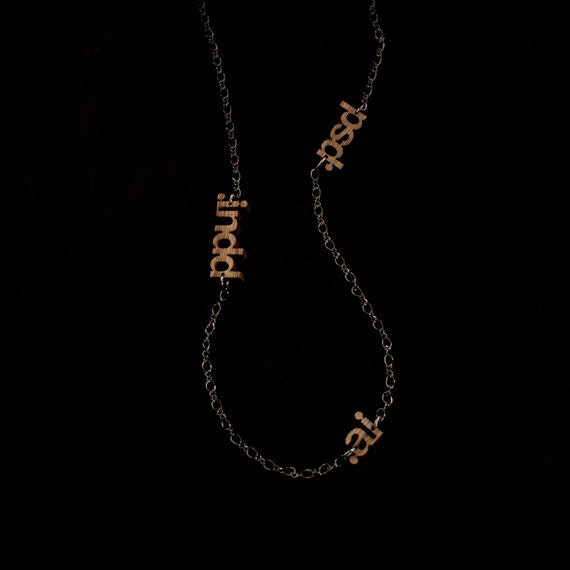 File Extension Long Necklace