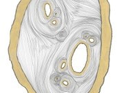 April 14, 2012 (Wormwood) - original ink and watercolor drawing