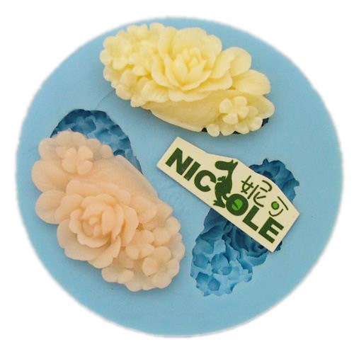 F0018 3-hole Silicone Mini  Molds for Resin Flower Molds Jewlery Molds Silicone Molds for Craft Silicone Soap Molds