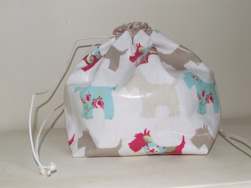 pvc scottie dog washbag