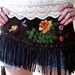 Bohemian Brown Suede Fringe Belt with Embroidery and Studs