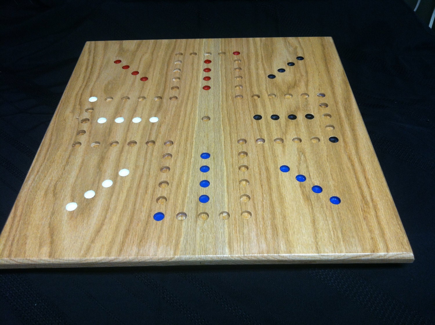 Aggravation Game Board 4Player Wood With A by PapasWorkbench