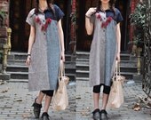 Linen Tunic - Linen Tunic Dress - Shirt Dress Top - Custom Made