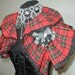 Scottish Tartan Shrug Collar Bolero Capelet Burlesque Steampunk Victorian Red U.S. SZ 10