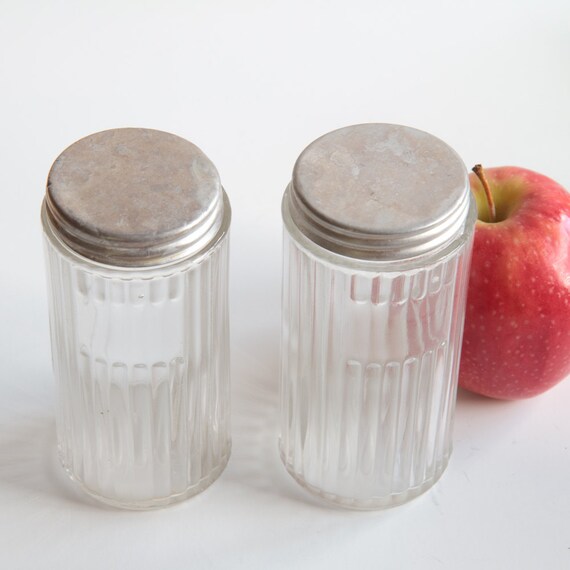Items similar to Antique Matching Round Spice Jars, Traditional Mission