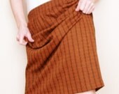 Earthy Tone Striped Vintage Skirt - Retransmission Earthy Tone Striped Vintage Skirt - Retransmission