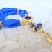 Reserve Turkish Silk Night Blue Bracelet -Luck Eye Bead Bracelet-Gold Bracelet