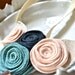 Large Felt Flower Necklace in Peach, Turquoise, and Navy