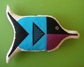 Fish 100% cotton decorative cushion by Bibu.