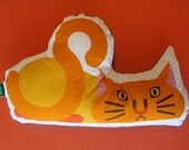 Cat 100% cotton decorative cushion by Bibu.