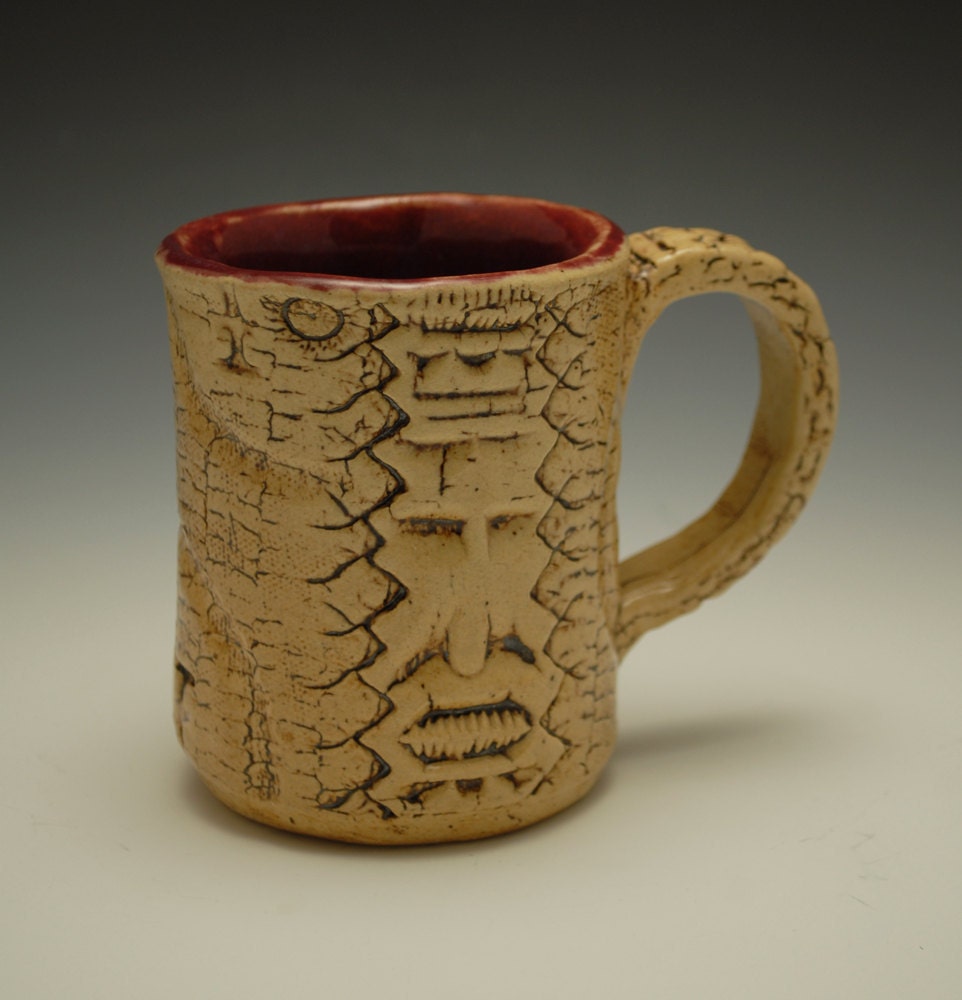 Ceramic Coffee Mug With Primitive Texture With By Jarenceramics