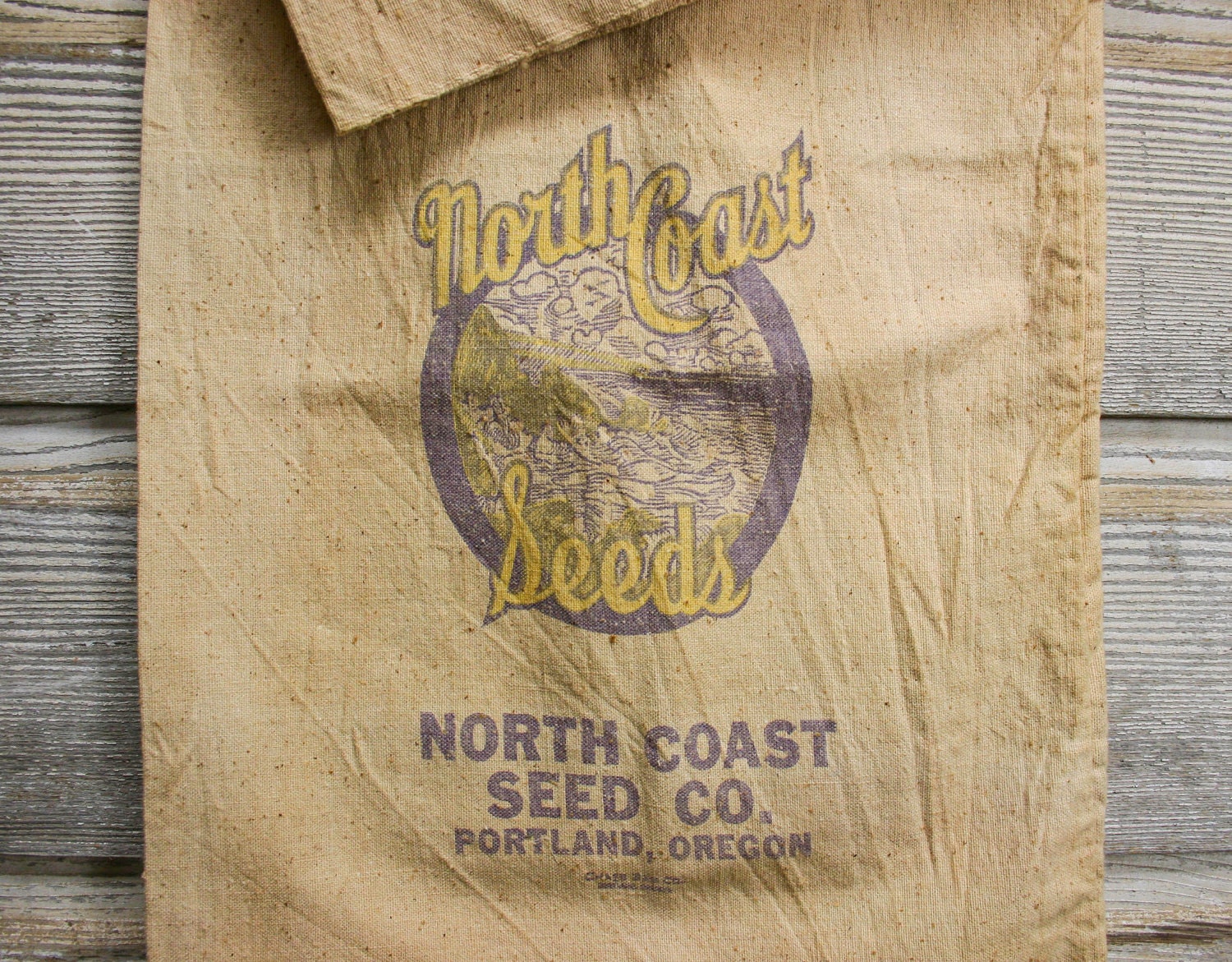 Vintage North Coast Seed Sack -- Portland, OR