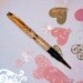 Hand turned Comfort Ink Pen Handcrafted in New Hampshire 24K Gold Plated Birdseye Maple Christian Jonah Fish pocket clip 61A