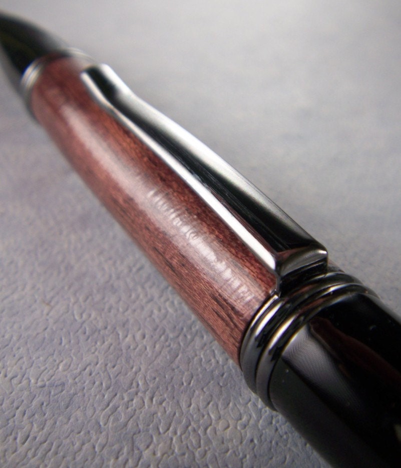 Handcrafted Wooden Gatsby Pen Hand turned from Purple Heart