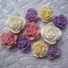 Resin Flower Cabochons / 10 pcs Mixed Lot Resin Dahlia Mum Rose