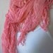 Pink Scarf, Scarf,Elegance,with,Lace,Edge