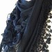 Black Necklace Woman Shawl Scarf- Tassel-Cowl With Lace Edge-2012 Fashion-Turkish Style-Yemeni Style-Turkish Traditional Scarf