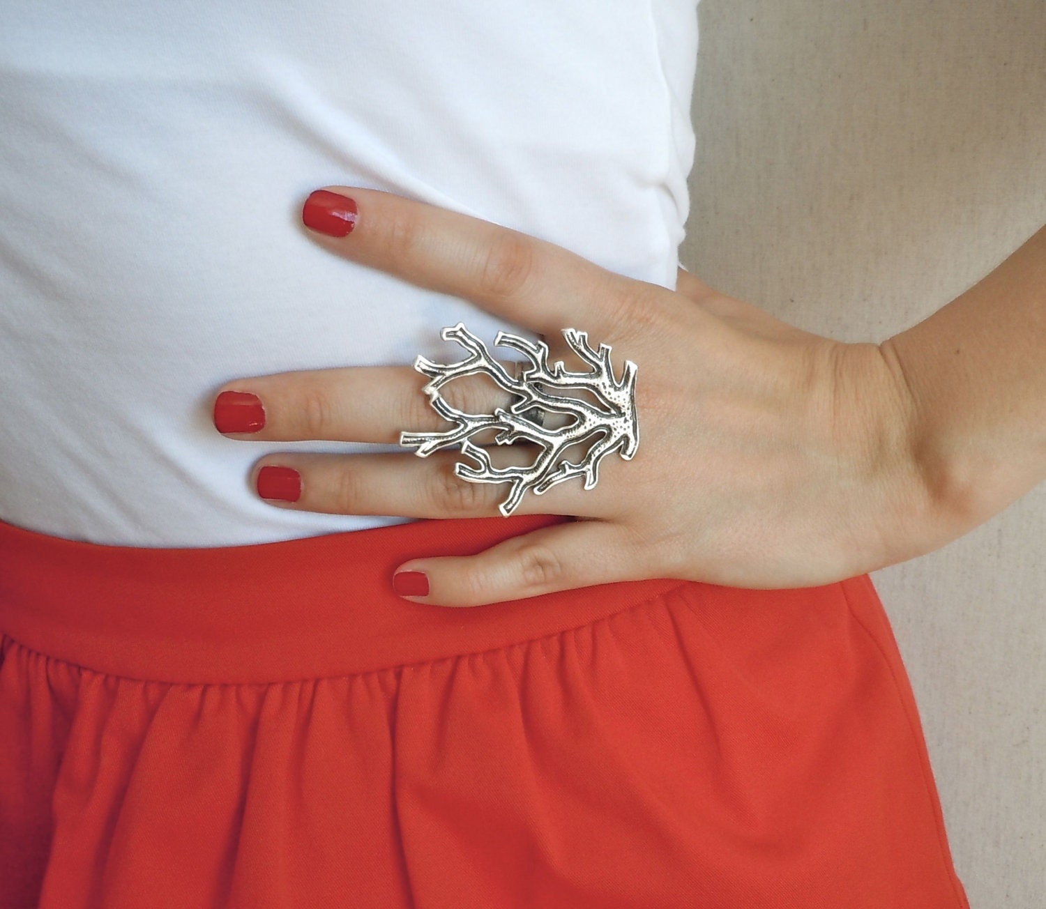 Ring With  Bohemian Woman Metalwork Ring With ittern-Anti Allergic-Fashion Jewelry-2012 Trends-Fashion All Season