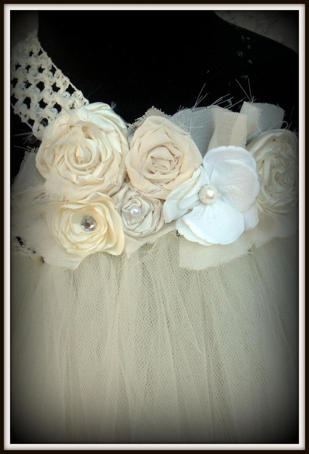 Ivory flower girl tutu dress, Flower girl dress, tutu dress