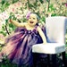 Purple pearl flower girl tutu dress, Size up to 2T, purple tutu dress, flower girl dress, tutu dress