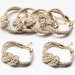 Bridesmaid gift set - Knot Bracelet Set of 6 - Beige silk cord Knot Bracelet - 24k gold plated