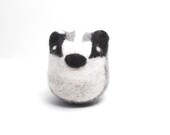 Ready to ship - needle felt badger - cute collectable gift for him or her or children