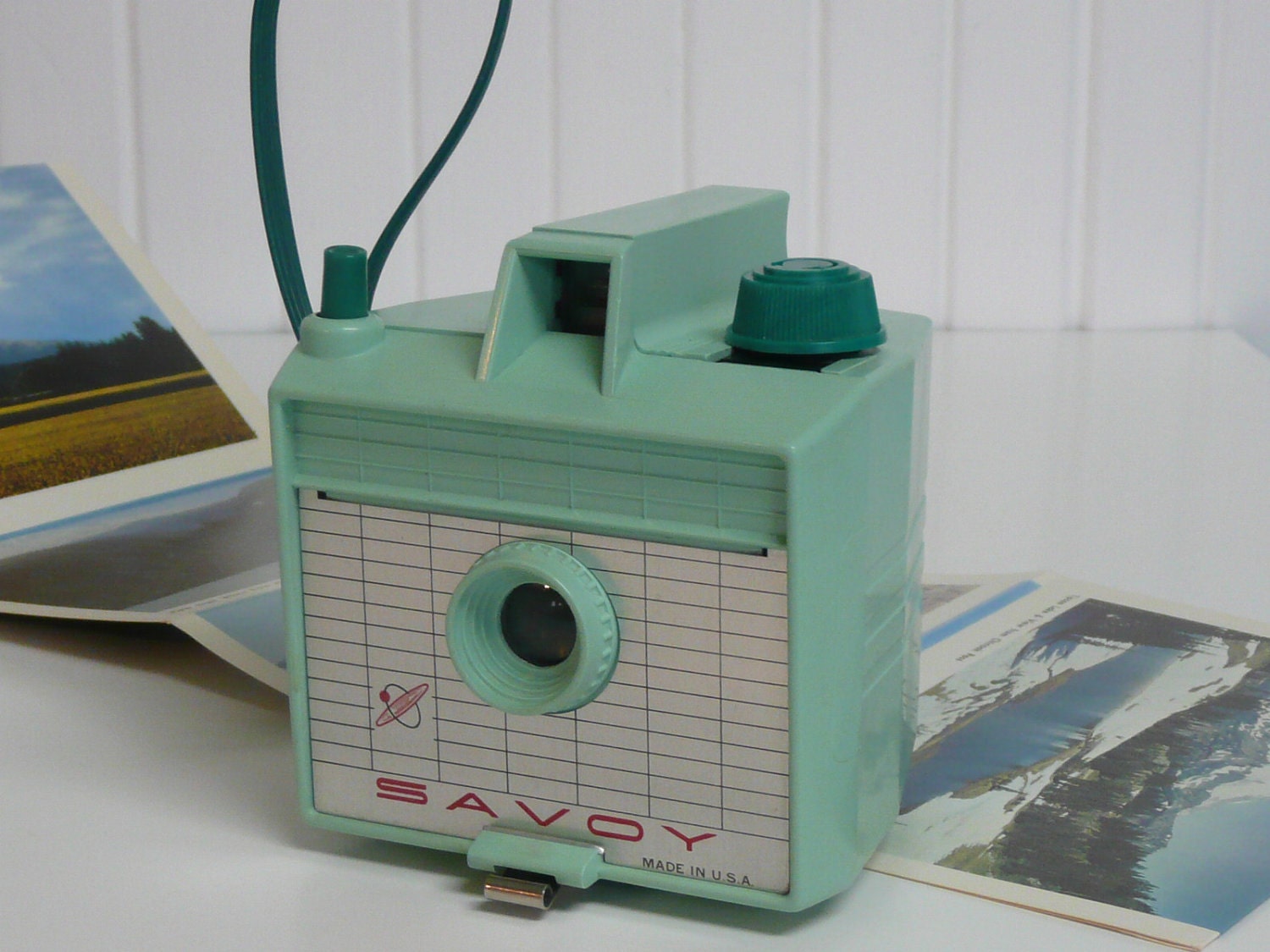 1960s Mint Green Imperial Savoy Bakelite Box Camera, Collectible - Vintage Travel Trailer and Home Decor