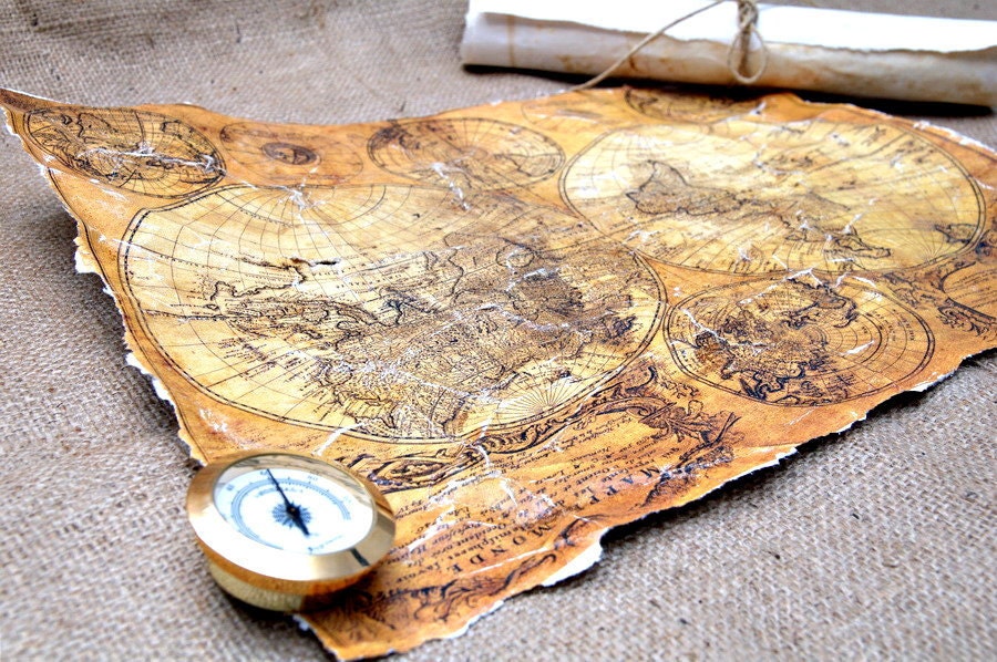 Vintage Map of the Universe - Reproduction - Epoque Map -Vintage Old Style Paper - PaperAndCalligraphy