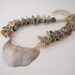 Handmade necklace, beaded kumihimo, shell necklace, natural shell necklace, kumihimo with beads, bib necklace