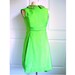 Vintage 60s cocktail dress in lime green/ bejeweled collar