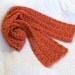 Orange crochet scarf neckwarmer scarflette