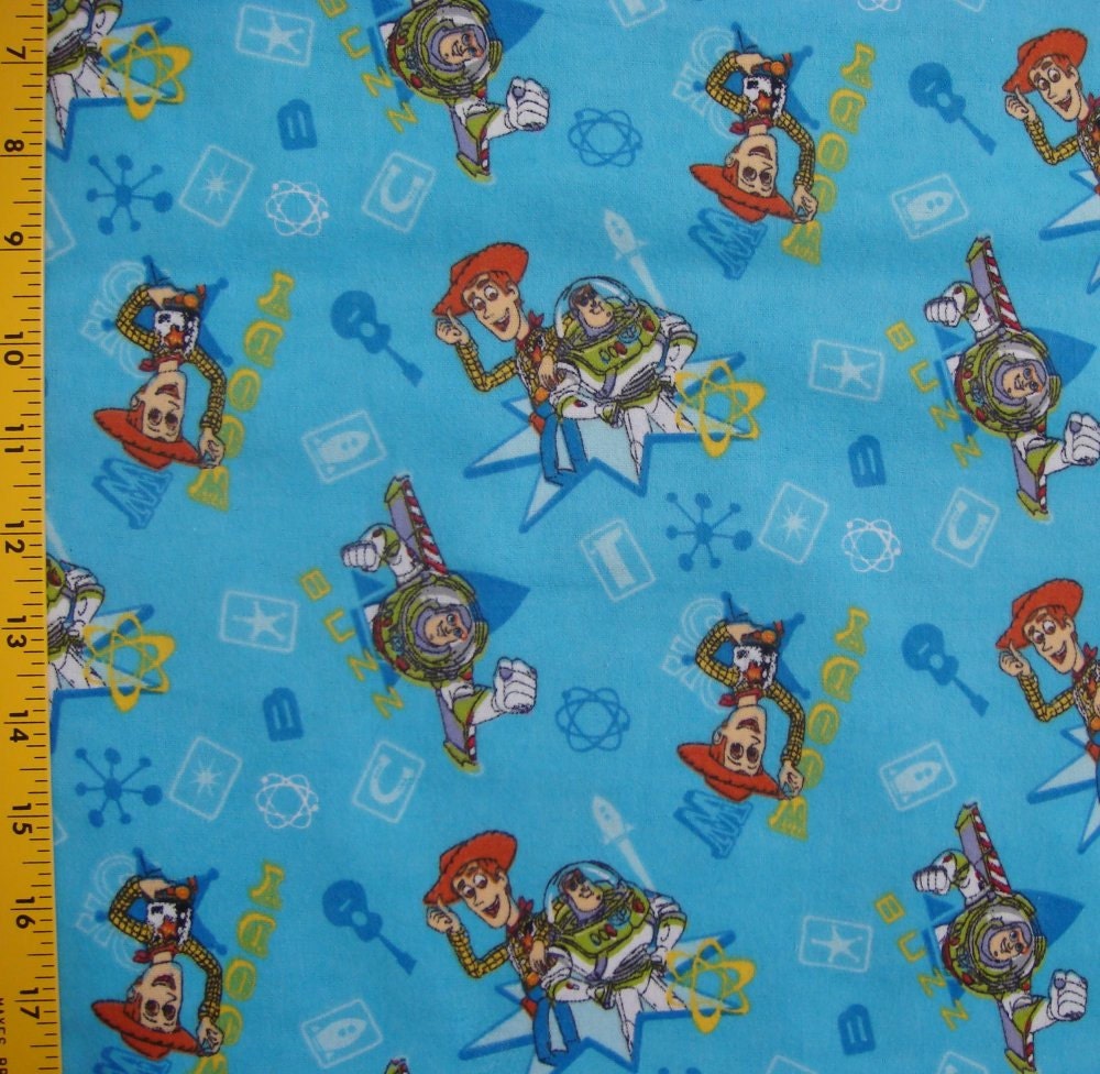 disney toy story fleece fabric star