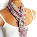 Fashion floral scarf, pastel pink, chiffon, Turkish OYA Scarf ..bridal,scarf,authentic, romantic, elegant, fashion, personalized design...