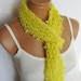 Crochet Yellow Scarf, spider web scarf, Crochet Women Accessory...