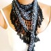 Leopard Scarves,Gray, Black, White, . Turkish Fabric Fringed Guipure Scarf ..bandana,headband,wedding,bridal,authentic, romantic,