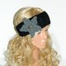 Gray Black White Crochet Headband, adult headband, 2012 trends, fashionable custom headband