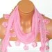 Personalized Design pink,Scarf. Turkish Fabric Fringed Guipure Scarf ..bandana,headband,wedding,bridal,authentic, romantic, elegant