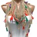 Ivory Cream, 2012 trends scarf, hand knit, woman scarf. Personalized Design. Latest Fashion. scarf, neckwarmer, scarflette...
