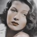 Rita Hayworth Studio Portrait Photo 1940's Sexy Film Star - Oscar Awards - Father's Day