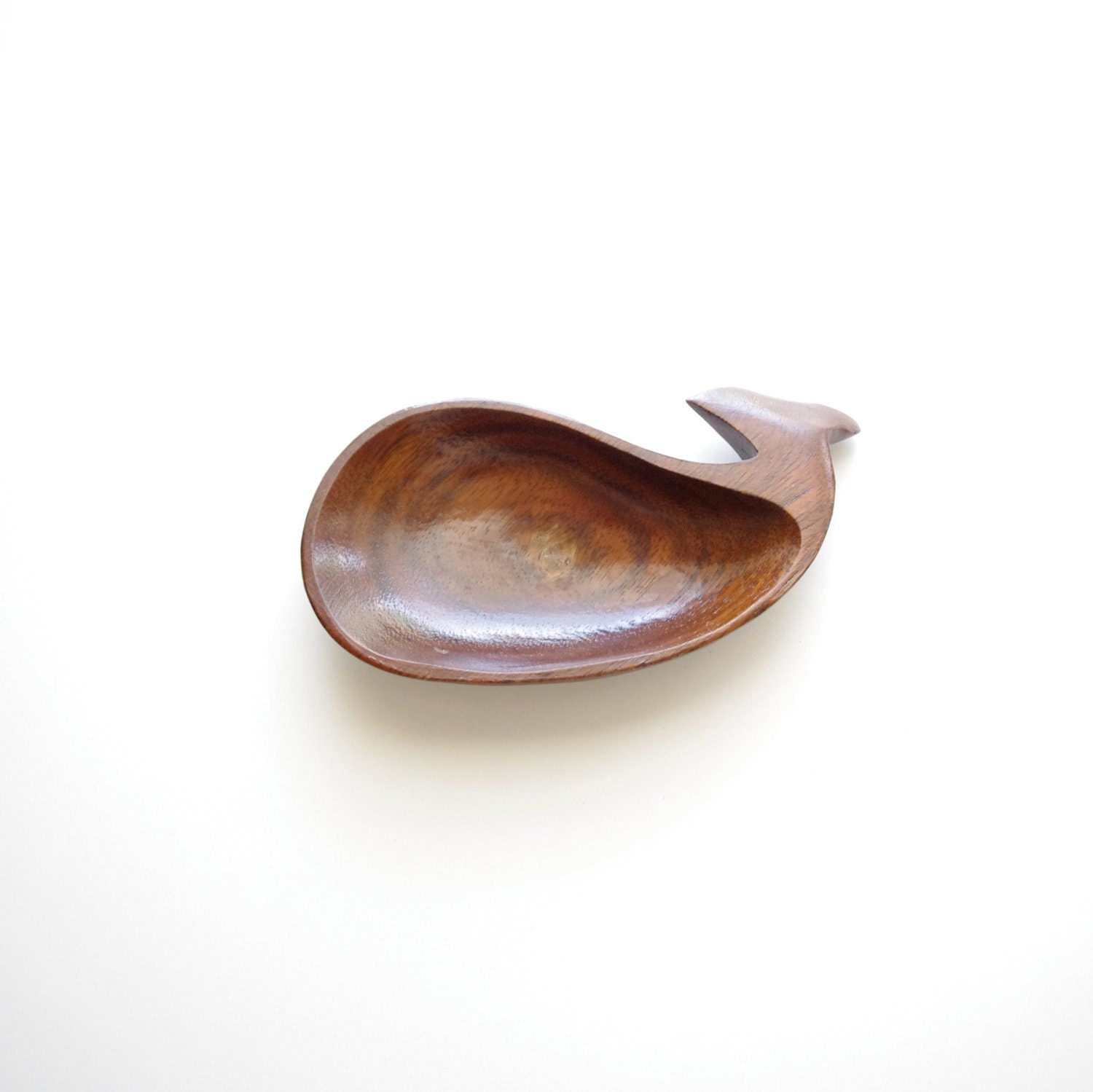 Vintage Whale Shaped Wooden Bowl - Home Decor - Decorative - Cottage Chic - Father's Day - Nautical