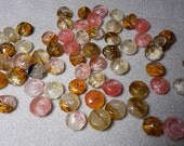 Galaxy Quartz Faceted Rondelle Beads 7mm -  8mm