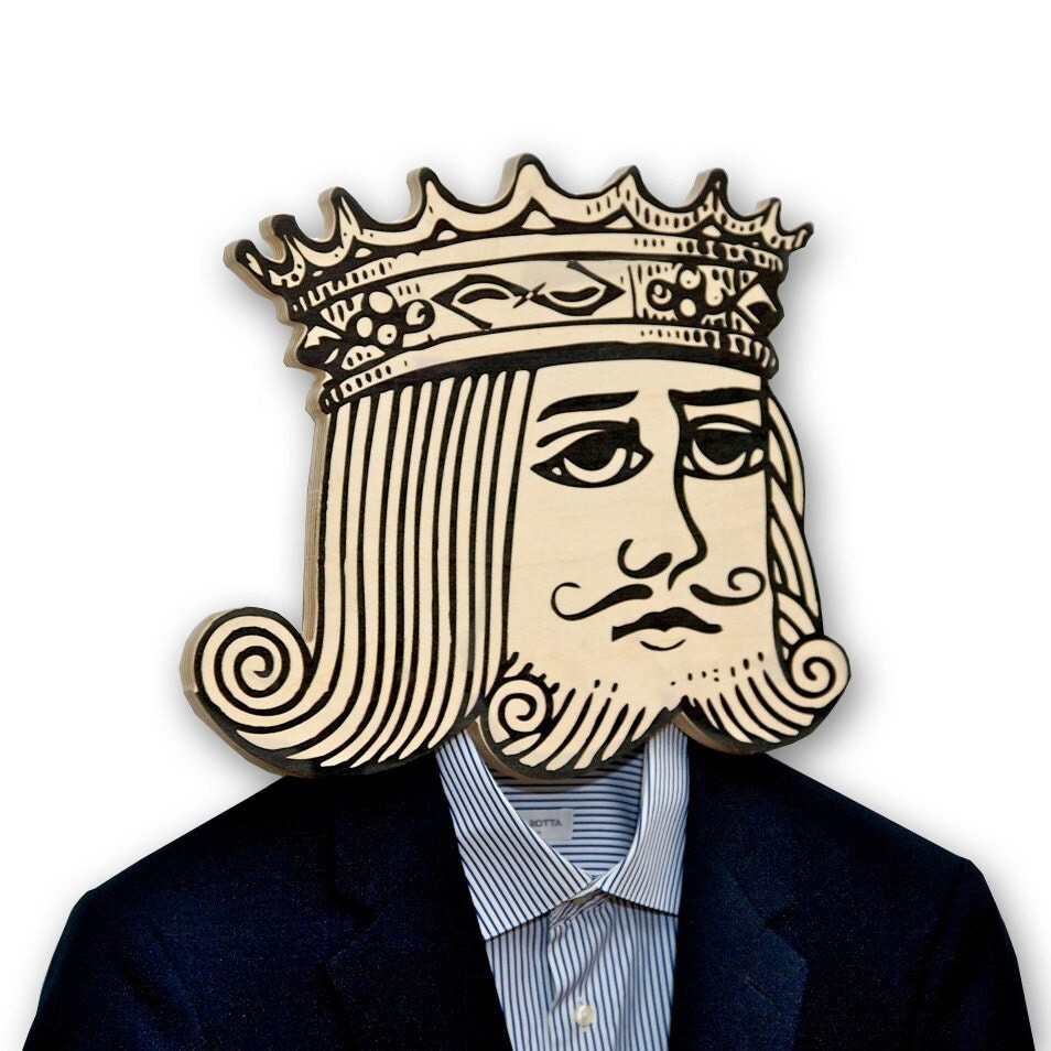 Unique hook - hanger - mask - You are my King a decorative article for your creative home or office