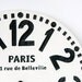 Wall clock -Paris- off white edition shabby chic cottage style birch wood vintage style