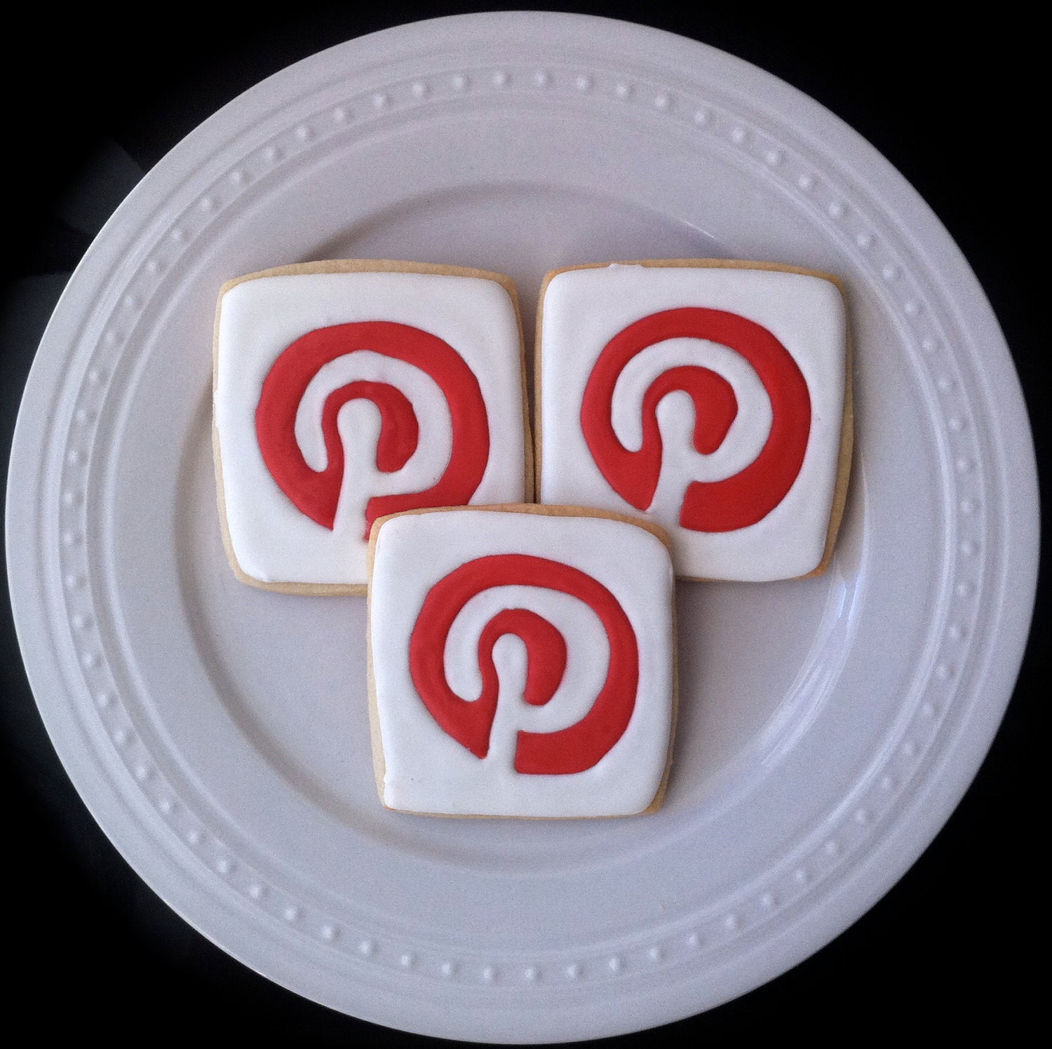 Social Media Addict Decorated Cookies- Icons for facebook, twitter, instagram, pinterest, google plus, youtube