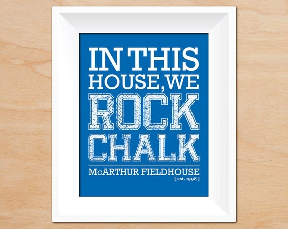 BOGO FREE In this House we Rock Chalk - Custom Family Name