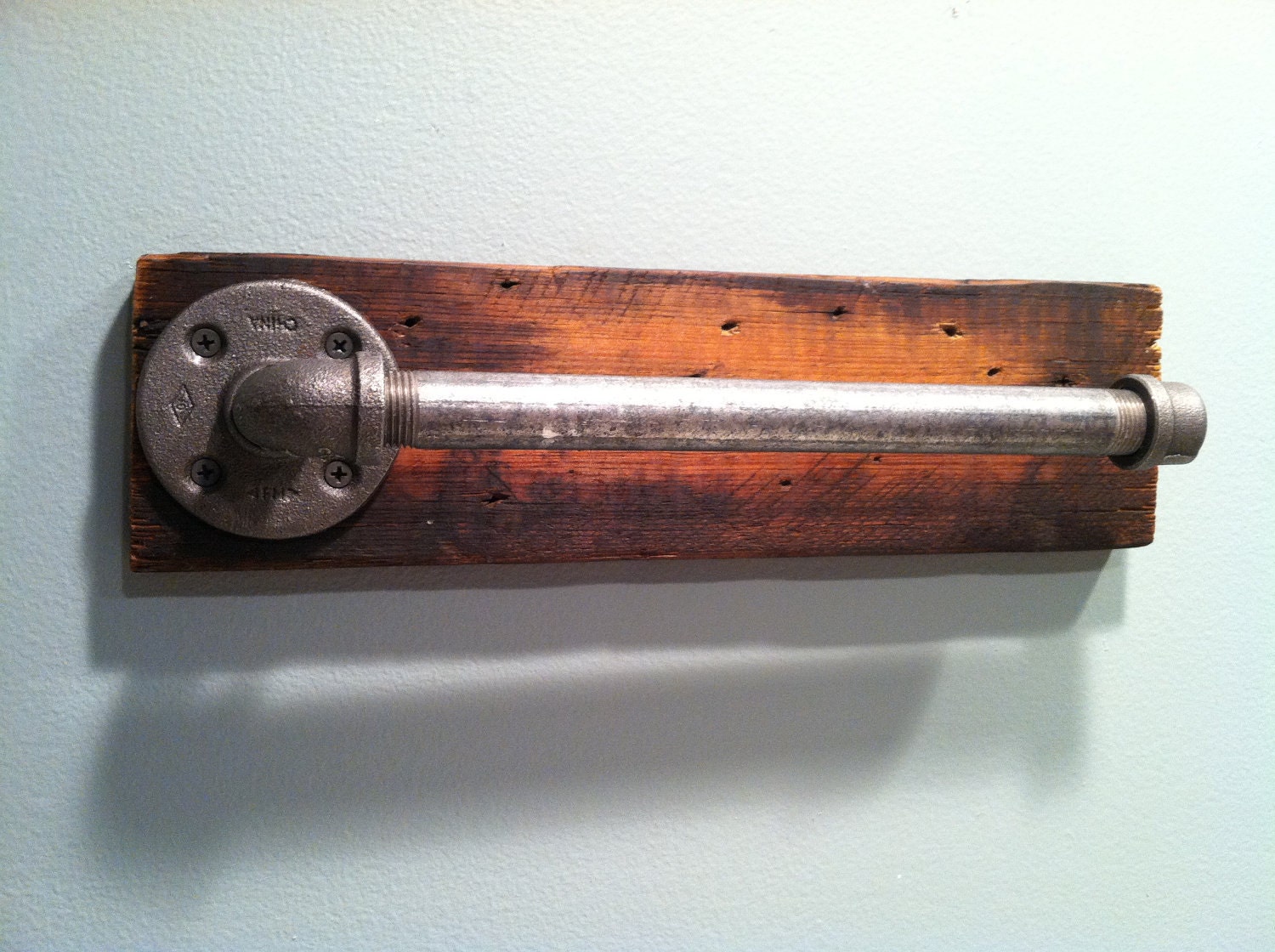 Industrial Reclaimed Wood Bath Towel Bars and Hooks