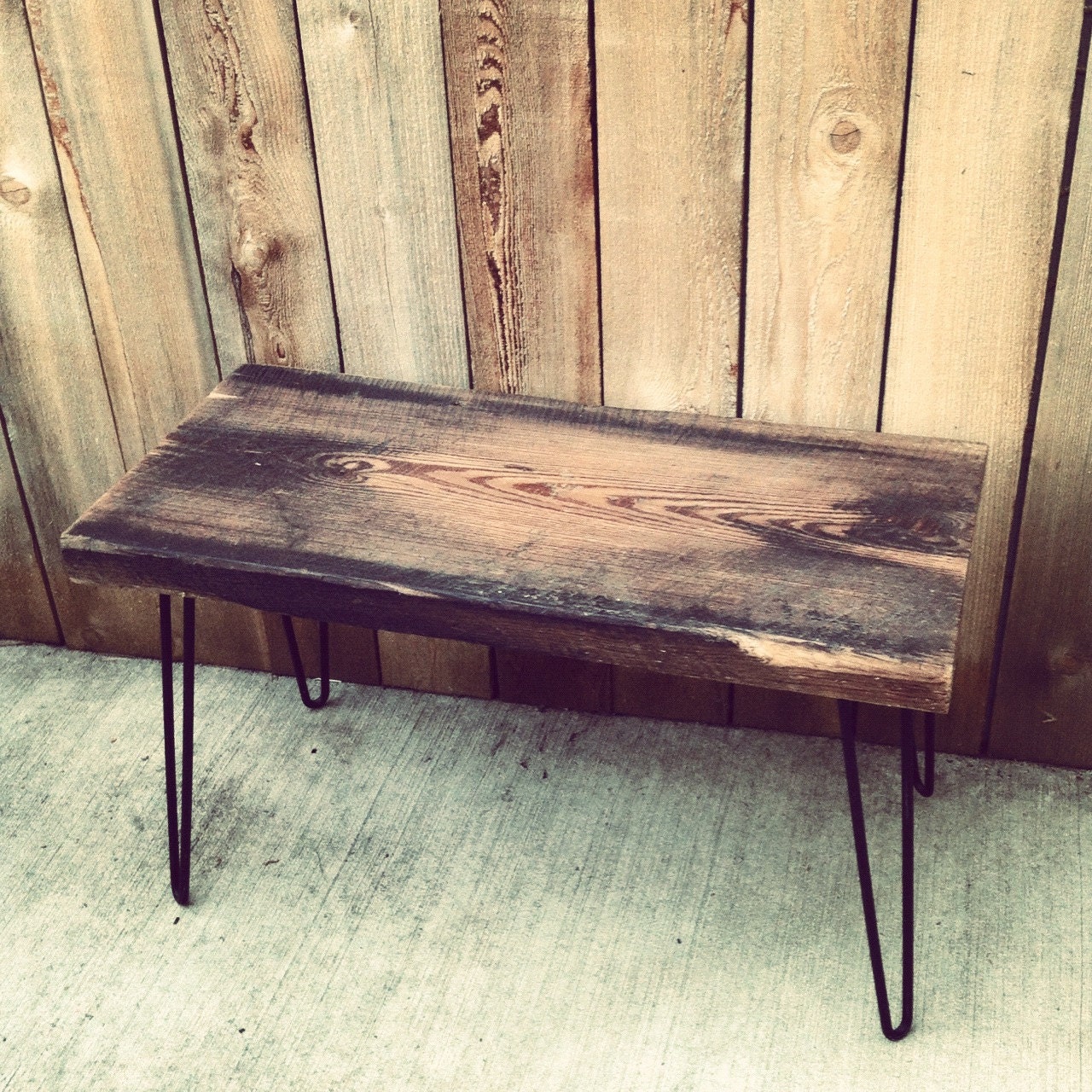 SALE - Reclaimed Wood Bench w/ Hairpin Legs
